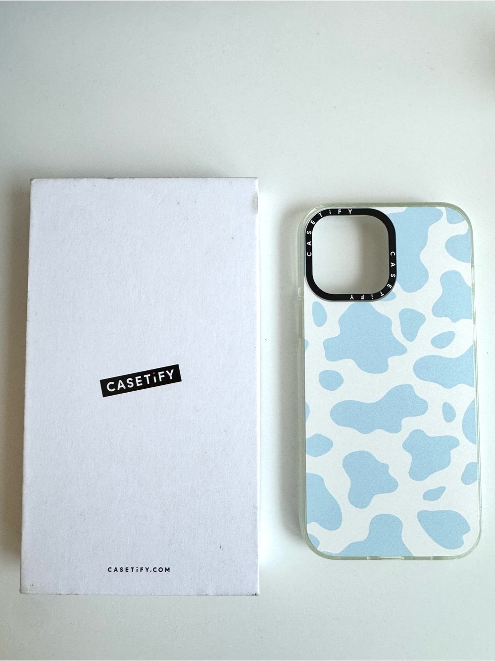 Casetify Blue Cow Print iPhone 15Pro MAX Case